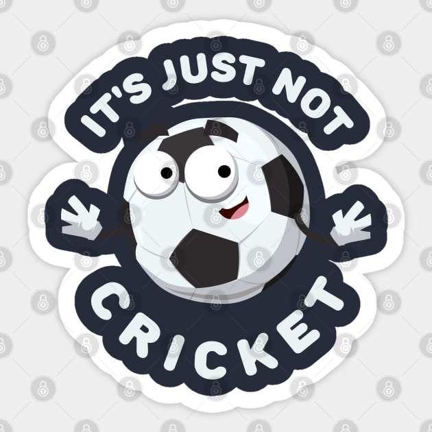 soccer ball mascot smiling It's Just Not Cricket Sticker by VizRad